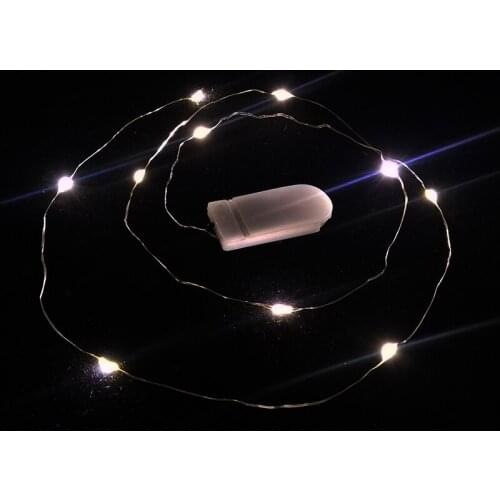 Led light string 1 meter 10 lights with switch glow birthday cake decoration creative home warm white christmas decoration