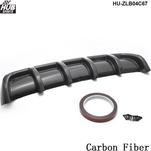 Hubsport Universal Car Rear Bumper Diffuser Kit Shark Fin Spoiler Fixed on Rear Bumper Lip (Diffuser) HU-ZLB04C67