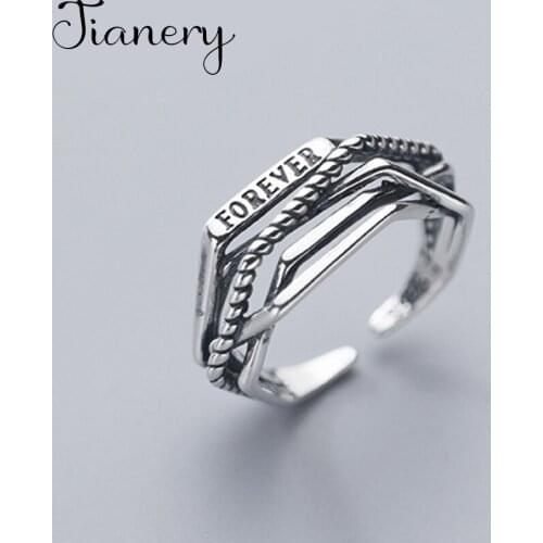 Bohemian Vintage Big Letter Rings For Women Lady Men Antique Knuckle Rings Boho Jewelry Anillos 2021