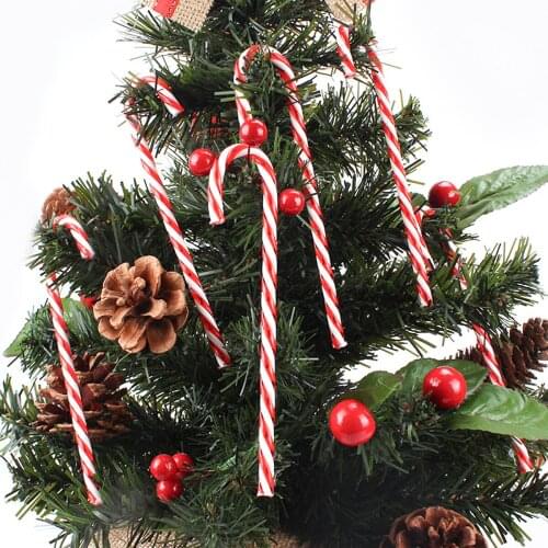 10Pcs/Pack Creative Christmas Cane Christmas Ornaments for Home Christmas Tree Decoration New Year 2021 Xmas Gift childrens toy