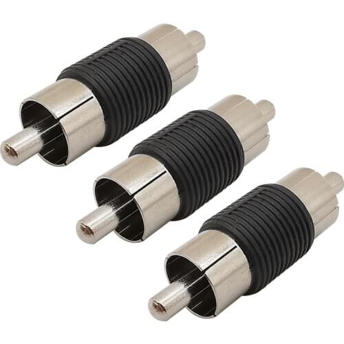2/5/10Pcs Dual RCA Male to RCA Male Plug Coupler AV Video Audio Cable CCTV Camera Adapter RCA Connector