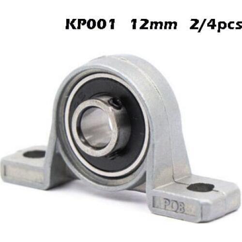 2pcs/4pcs High quality Pillow Block Bore KP001 12mm Inner Diameter Zinc Alloy Metal Ball Bearing 12MM KP001