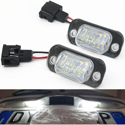 2Pc LED License Number Plate Light For VW Golf Golf MK3 Polo III Estate Classic Polo Variant For Seat Coidoba 6K Cordoba Vario