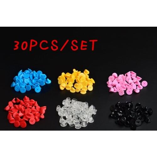 30PCS/SET Brooch buckle wholesale Multicolor butterfly buckle Common brooch buttons accessories