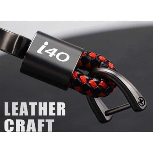 Premium Zinc Alloy Car Keychain Leather Key Ring For Hyundai i20 i40 ix35 i30 Getz ix25 Creta Accent Tucson Solaris Car styling