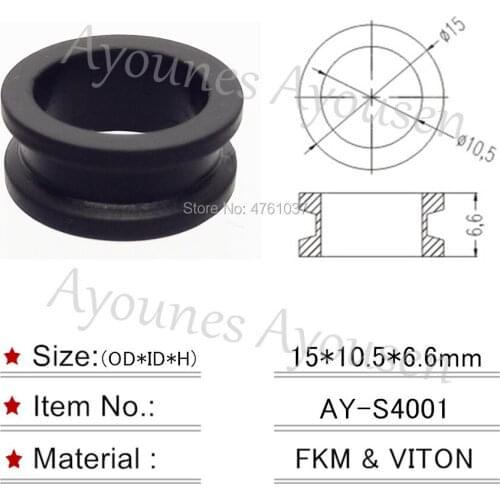 Free Shipping 50pcs Fuel Injector Rubber seal Grommet For Mitsubishi Fuel Injector Repair Kits Upper Seal AY-S4001