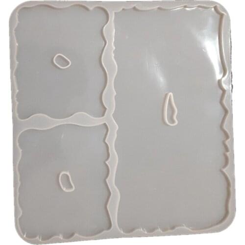 DIY Irregular Square Coaster Epoxy Silicone Mold for Casting Coaster Mould Jewelry Making Tools
