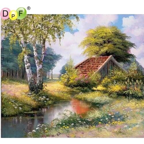 DPF DIY Forest grass 5D square diamond painting cross stitch home decor diamond embroidery crafts wall painting diamond mosaic