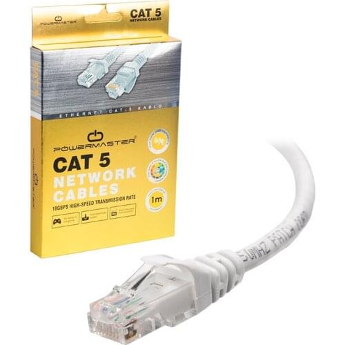 CABLE. CAT5 1 METER GRAY POŞETLİ