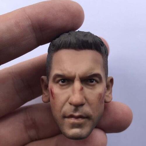 Collection 1:6 Job Bonser Head Sculpt 1/6 Scale Night Warrior Punisher Male Soldier Head Model for 12inch Phicen Tbleague Toy
