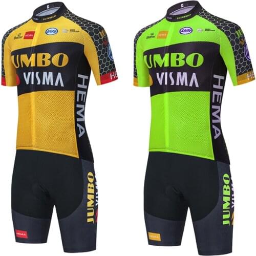 TEAM 2021 JUMBO Cycling Jersey Bike Shorts SPORTSWEAR 20D Pants Ropa Ciclismo Maillot Bicycle Clothing Uniform