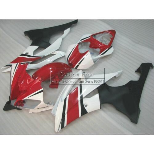 Injection mold motorcycle parts For YAMAHA YZF R6 2008 2009-2013 2014 fairings YZFR6 08-14 white red black fairing kit JL49
