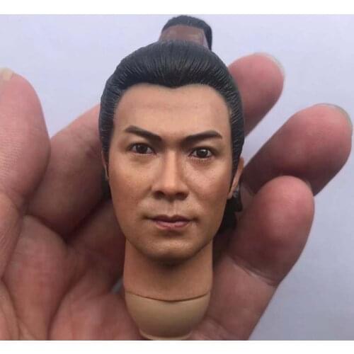 1/6 Scale Guo Jing Head Sculpt Legend of Archery Heroes Felix Wong Yat Wa Ancient Head Carving Model for 12in Action Figure Toy