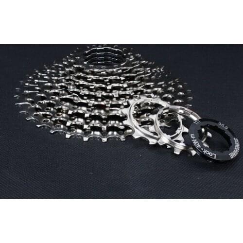 MTB Mountain Bike Bicycle 10S Cassette Freewheel 10 Speeds Flywheel 11-36T Teeth Crankset Bicycle Parts 392g silver