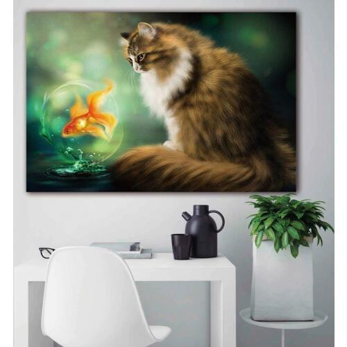 Paint by number art painting by numbers Art cute animal plant cat fish bird living room bedroom decorative painting