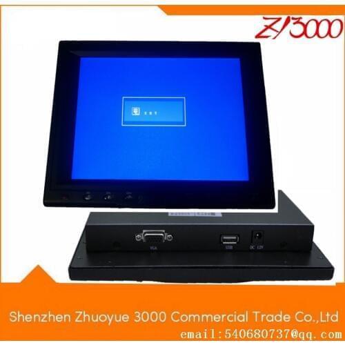2019Serial Top Fashion Hmi Stock 8 Inch 4:3 1024*76 Open Frame Vga Dc12v Input Usb Touch Screen Industrial Monitor For Machine
