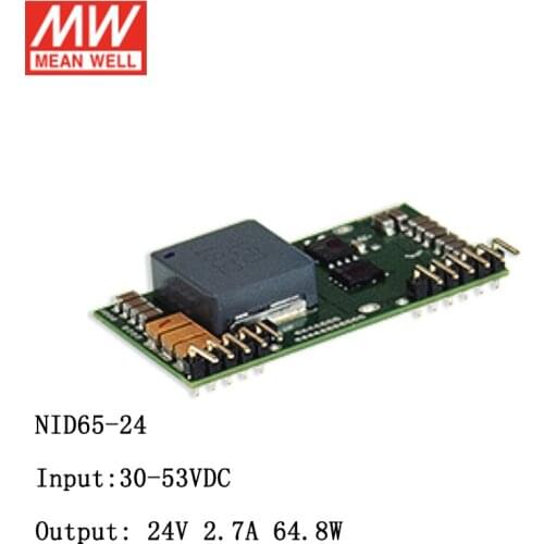 MEAN WELL NID65-24 DC-DC Non-Isolated Regulated Converter 48V DC to 24V DC 2.7A 65W Converter Switching Power Supply