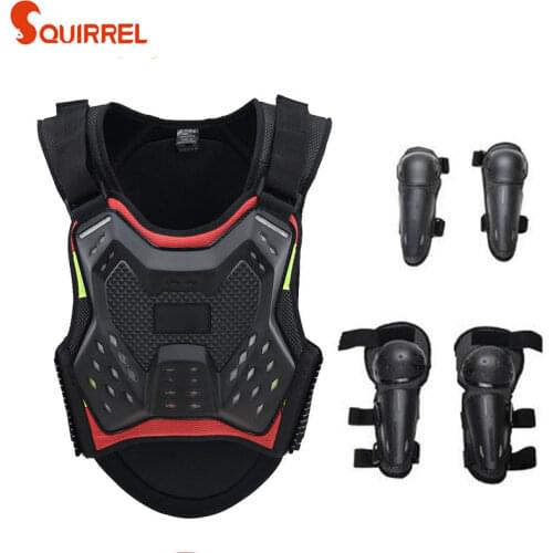 For Height 0.85-1.7M Children Motocross Motorcycle Protect Armor kid riding ATV Protection Knee Elbow Guard