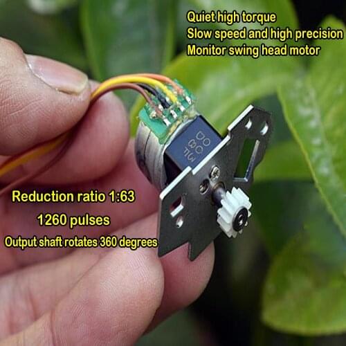 ZGA12 Motor 2-phase 4-wire 15MM Stepper Motor Gear Motor Precision Gearbox Stepping for Monitoring Swing Head Quiet High Torque