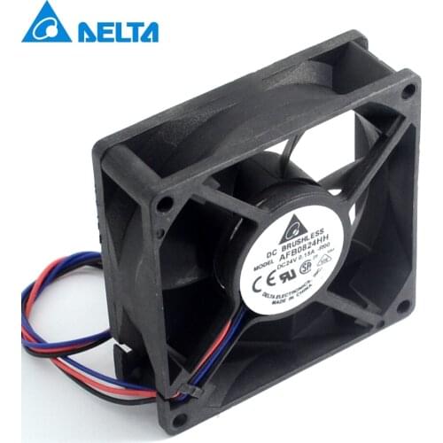 1pcs New and Original 80X80X25mm 24 v 0.15 A 8025 80mm 8cm AFB0824HH inverter industrial PC power supply cooling fan for Delta