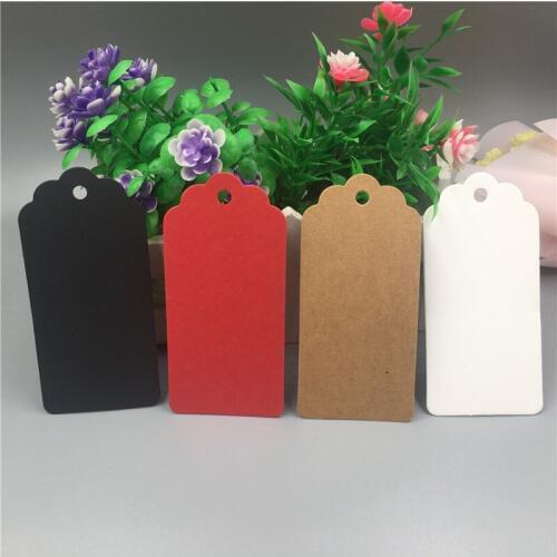 120pcs 9.5*4.5cm Identification Cards Handmade Tag Kraft Paper Festive Party Supplies Flower/Luggage/Craft Hang Tag