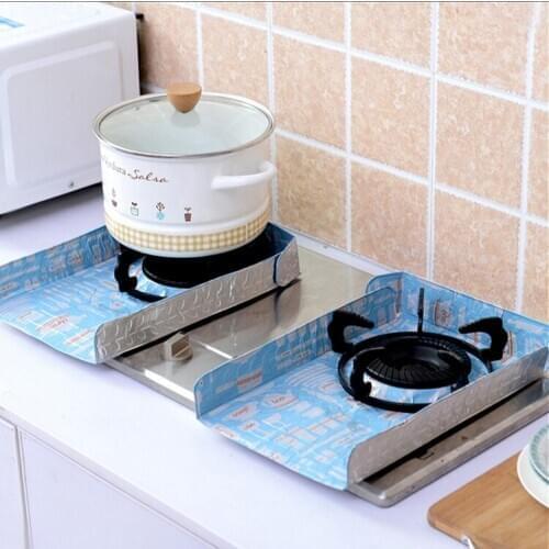 2 Pcs Kitchen Gas Stove Oil-Proof Aluminum Foil Tin Paper Table Cushion Clean Base