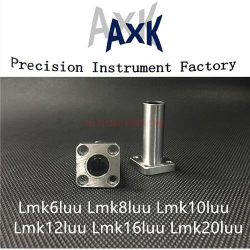2019 New Linear Rail Hot Square Flange Linear Bearings Long 2pcs Lmk6luu Lmk8luu Lmk10luu Lmk12luu Lmk16luu Lmk20luu Bushings