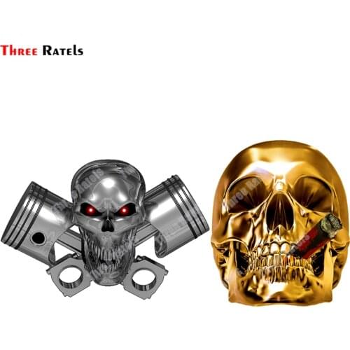 Three Ratels A948 3D Dead Skull Car Sticker LARGE Truck Trailer Motorcycle Graphics Decals Stickers Racing