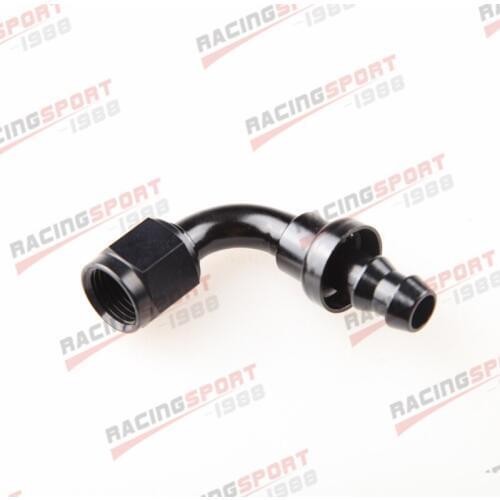 4AN -4AN 90 Degree Push-on Hose End Fitting Fuel Oil Water Line Hose