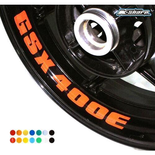 8 X custom inner rim decals wheel reflective decoration Stickers stripes For SUZUKI GSX400E