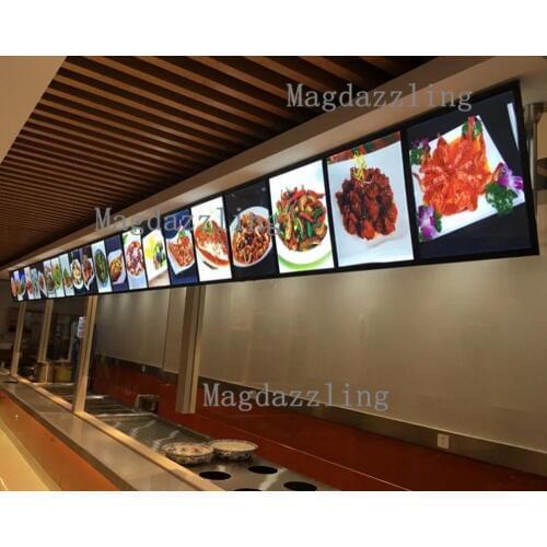 A2 Magnetic Aluminu Frame LED Illuminated Menu Panels,Take Away Slim LED Menu Light Box for Restaurant Menu Artwork Poster