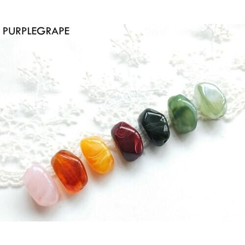 20pcs Perforated Beads Earrings Accessories Diy Jewelry Charms Materials Handmade Acrylic Resin