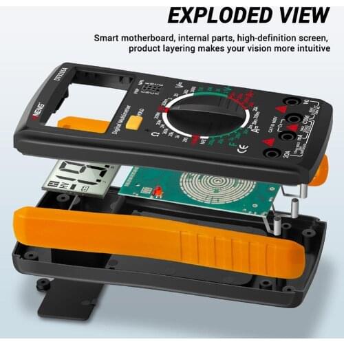 ANENG DT9205A Digital Multimeter LCD AC/DC Transistor Meter Range Profesional Test Electrical X2Q8 Auto Ammete Tester Analo J0R2