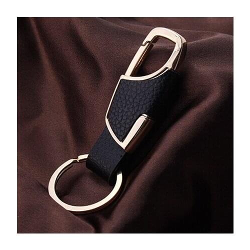 Car-Styling Metal Key Ring Cowhide KeyChain For Jaguar XF XJ XJS XK S-TYPE X-TYPE XJ8 XJL XJ6 XKR XK8 XJS X320 X308