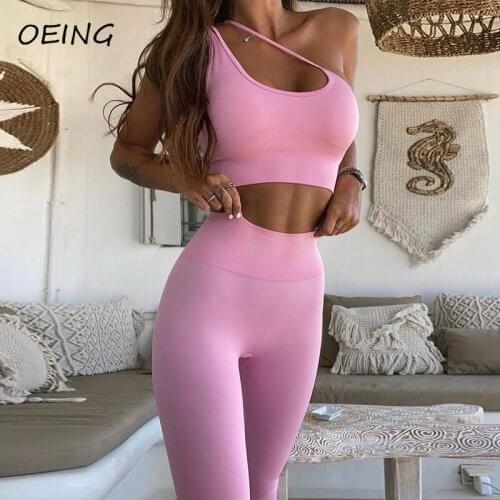 Seamless 2 Piece Yoga Set Women Fitness Gym Clothes Leggings and Bras Sport Wear Workout High Waist Sets