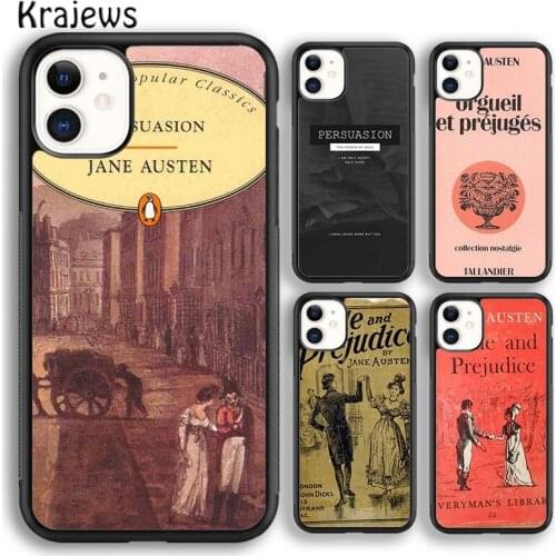 Krajews Cover Book Jane Austen Soft Phone Case Cover For iPhone 5 SE 6s 7 8 plus X XR XS 11 12 pro max Samsung Galaxy S8 S9 S10