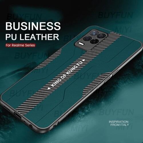 Realmi C 21 Case PU Leather Texture Back Cover For Realme 8 Pro C21 Narzo 30 GT Neo 7 5G Soft TPU Bumper Shockproof Coque Fundas