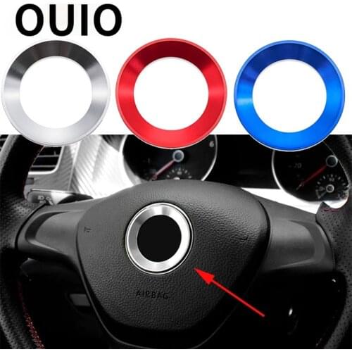 Car Steering Wheel Cover Ring Aluminium Stickers For Volkswagen Polo VW Golf 7 6 MK7 Jetta MK6 MK5 Passat B7 B8 CC TIGUAN TROC