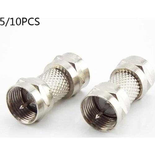 Zinc Alloy F Type Male Plug Connector Socket to RF Coax TV Aerial Female RF Adapters 2.6*1.1cm Video Converter CCTV Accessories