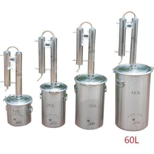 60L Moonshine Distiller Cooling Coil 304 Stainless Steel Alcohol Home Brewing Hooch Vodka Whisky Brandy Distiller