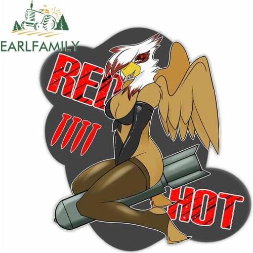 EARLFAMILY 13cm x 12cm Furry in Missile Graphics Funny Car Stickers Motorcycle Laptop VAN RV Bumper Decals Vinyl Cool Car Wrap