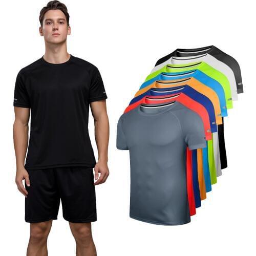 European and American short-sleeved mens T-shirt polyester mens T-shirt summer cool mens mens Slim casual mens T-shirt