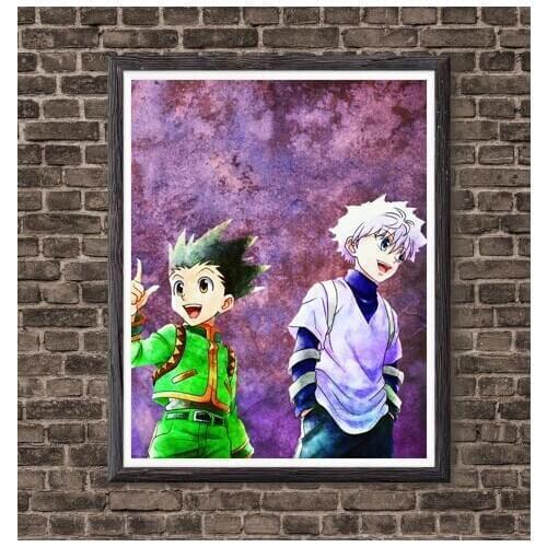 HXH Gon Freecss X Killua Zoldyck Anime Theme Gallery Artwork Canvas Art Prints Poster Home Decor 8 x 10 Inches ,Ready To Hang