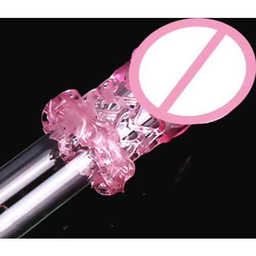 Candiway heart penis sheath Reusable vibrator sleeve Masturbation Penis-Rings Enhance Cock Ring Sex Toy Stimulate Cock extender