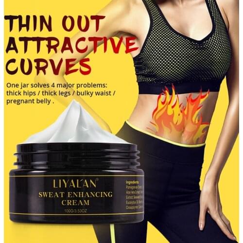 Slimming Cream Fat Burning Slim Sweat Hot Gel Waist Firming Leg Full Body Shaping Weight Loss Anti Cellulite Massage Cream 100g