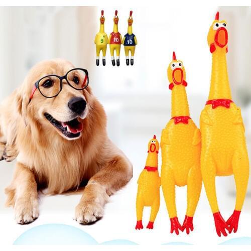 World Cup Screaming Chicken Squeeze Sound Toy Pets Dog Toys Product Shrilling Decompression Tool Squeak Squeaker Vent chicken