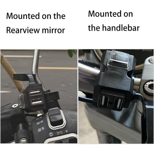 LEEPEE 5V 3.1A Adapter for Phone Mobile 12V Phone Charger Motorbike Motorcycle Charger Power Supply Socket Dual USB Port