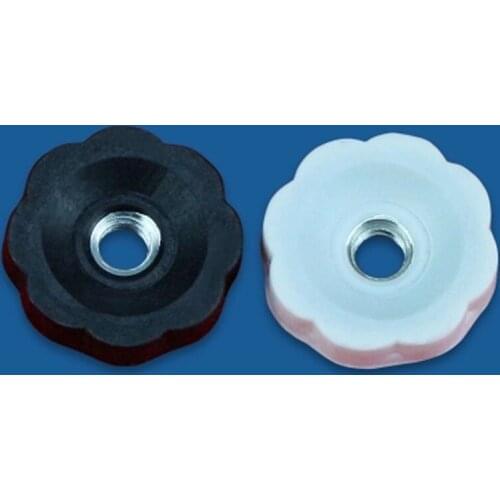 M4 Bakelite Thumb Nut Plastic Flower Nuts White/Black 40Pcs