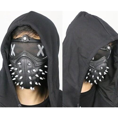 Punk Mask Devil Cosplay Stage Mask Ghost Steps Street Masquerade Rivet Death Masks Halloween Cosplay Party Props Cool Face Masks