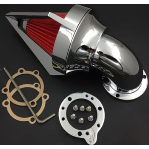Motorcycle Chrome Cone Spike Air Cleaner Intake for Harley Sportste 1200 883 Dyna Touring Custom